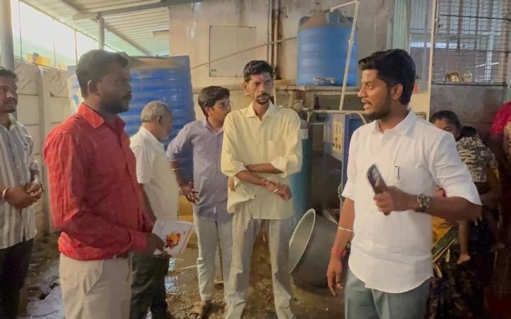 Inspection at the Aavin dairy