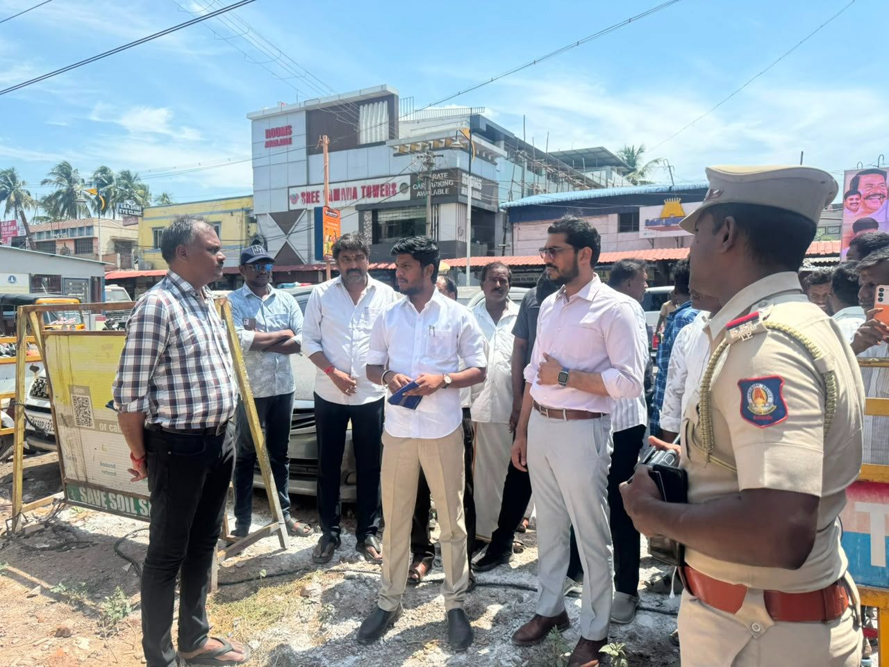 Site visit for devotee parking at Ranganathaswamy Temple