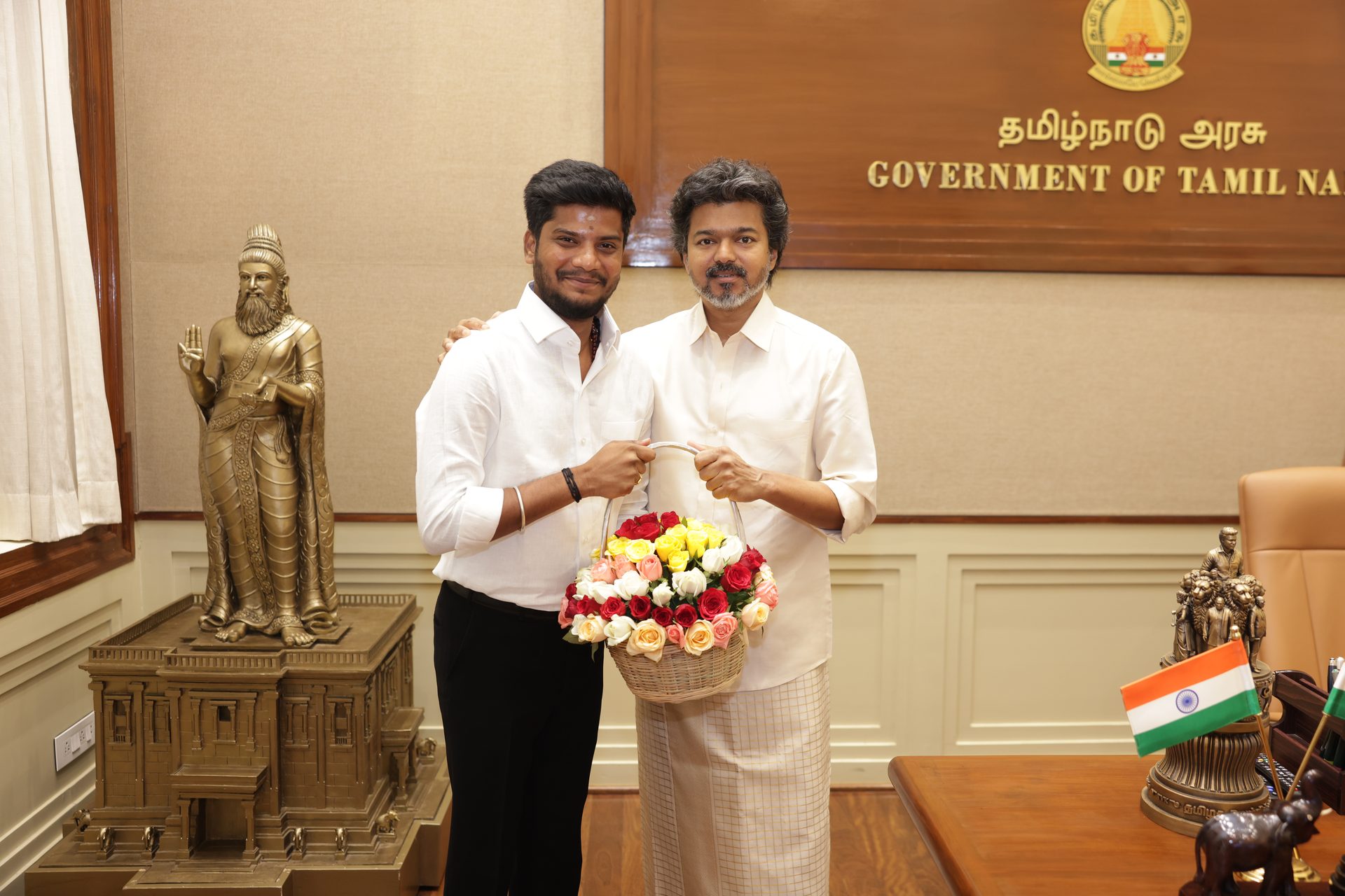 With CM Vijay at the Chief Minister's Office