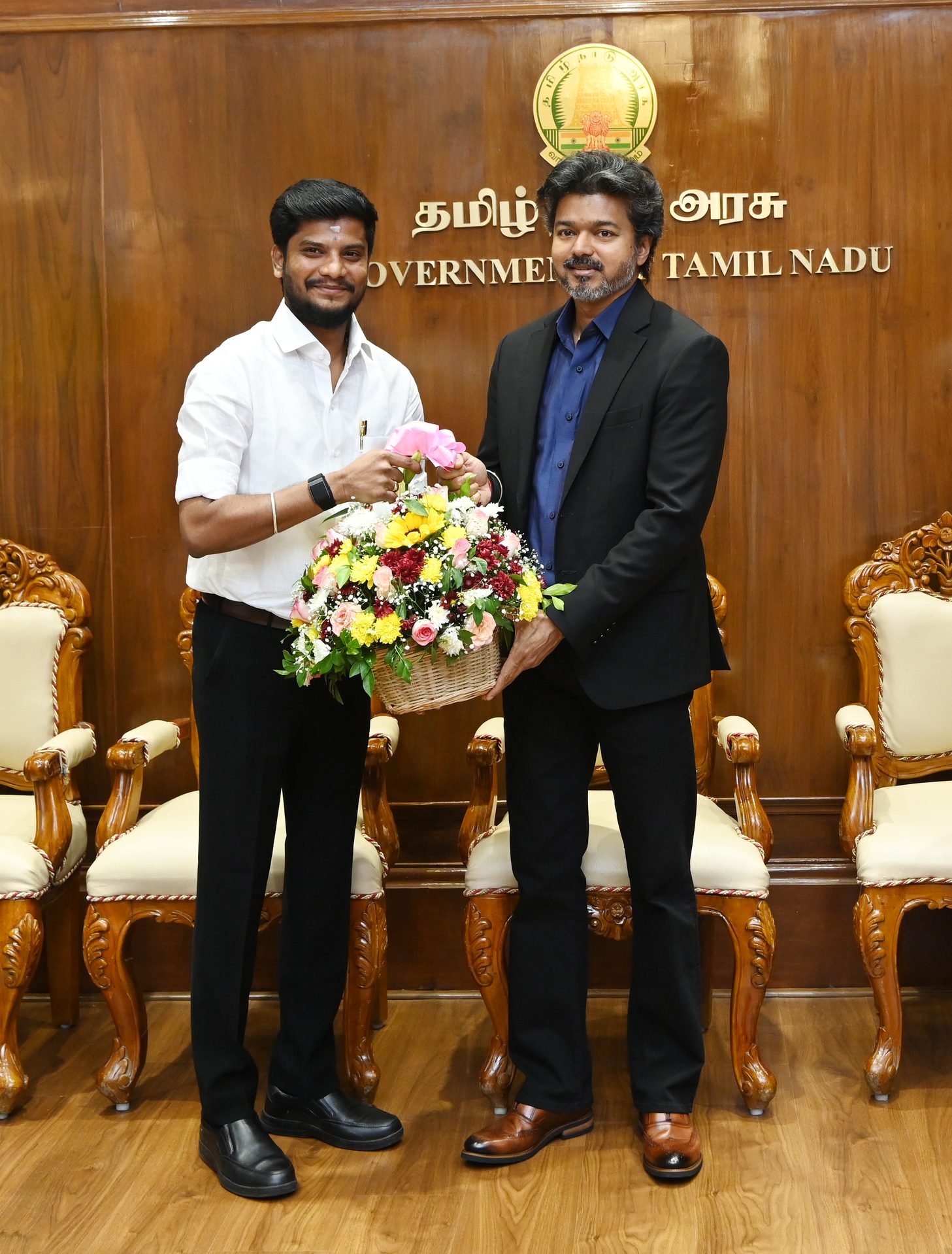 With CM Vijay at the Tamil Nadu Secretariat